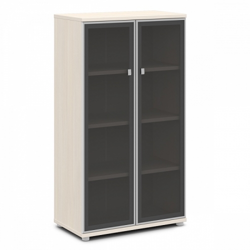 Шкаф со стеклом в алюминиевом профиле средний 820×440×1490 V-665